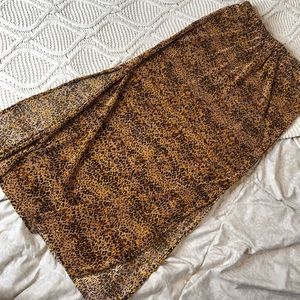 Leopard Slit Skirt
